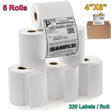 6 Rolls DYMO 4XL Labels Direct Thermal Shipping Labels 4"x6" 1744907 Compatible
