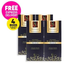 4 Box (120 sachets) Nugano Ganoderma Black Coffee Reishi Mushroom FREE Express