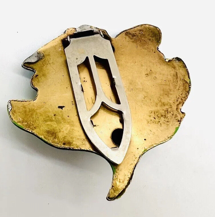 Large Dimensional Enameled Rhinestone Flower Dres… - image 9