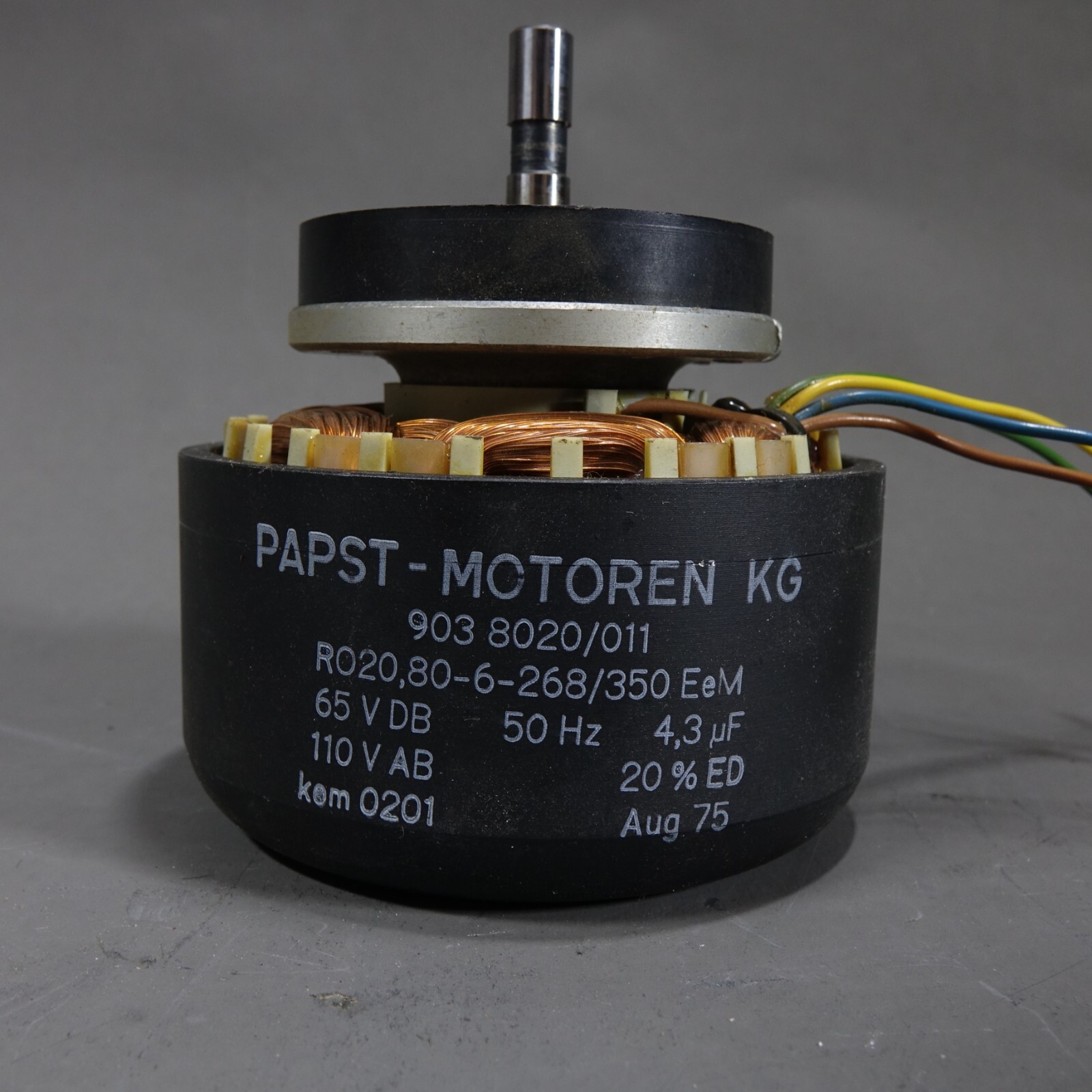 PAPST-MOTOREN KG RO 20.80-6-268/350 EeM 65 V DB 110 V AB