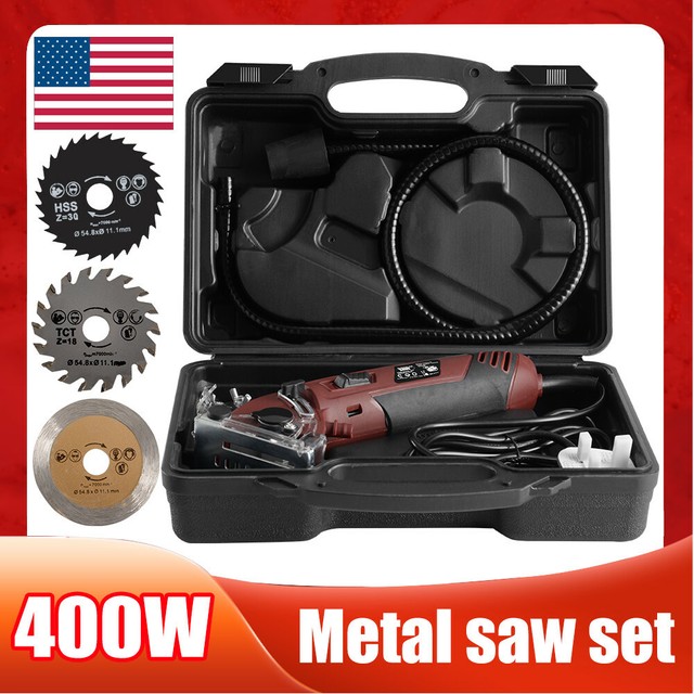 400W Mini Electric Cutting Tool Hand Held Laser Circular Saw Grinder w/ 3 Blade eBay