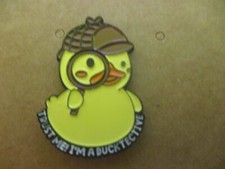 P295 Trust Me I'm a Ducktective Metal Enamel Brooch Pin Duck Detective Fun Pin