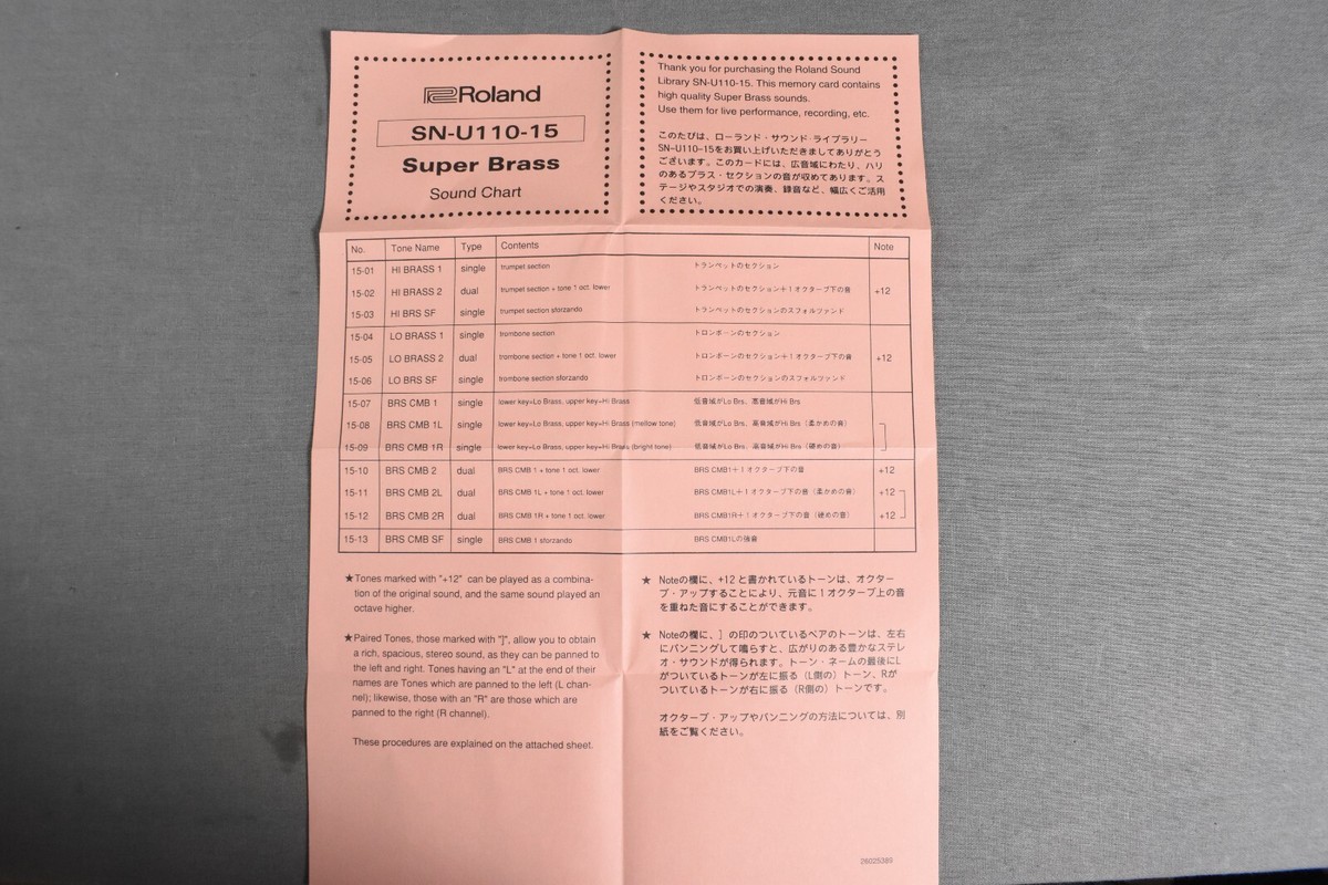 SN-U110 Roland　拡張カード　8枚 Roland SOUND LIBRARY 音源拡張カード SN-U110-02 - メルカリ