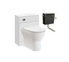 Anas Mordern Wand-WC Softclose-Sitz mit weißem WC-Gerät & Zister