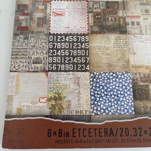Tim Holtz Idea-Ology ETCETERA PAPER STASH 8x8 RETIRED 36 Sheets 2017 NEW - Picture 4 of 7