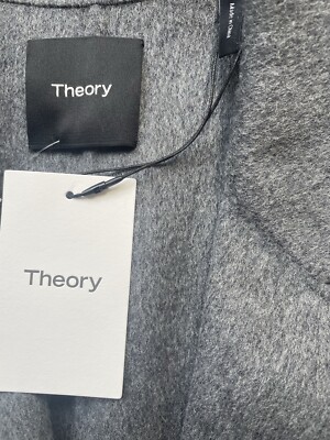 Theory L Large Boy Coat Dark Grey Melange Winsome 2 Overcoat for
