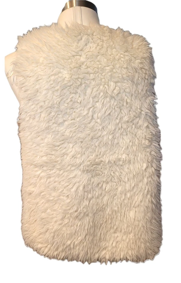 Charlotte Russe зима белый искусственного шерпа меха жилет куртка маленький VR1 - Изображение 4 из 4