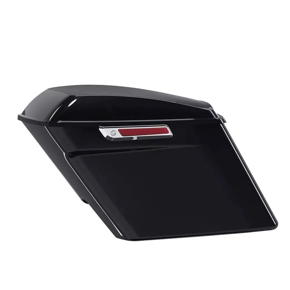 Alforjas duras estiradas de 5" para Harley Davidson Heritage Softail Fatboy 84-2017 Foto 3 de 4