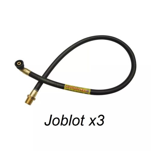 Gas Cooker Hose Pipe BS669 Cookerflex Micropoint Fitting 4ft x 1/2″ - Joblot x 3
