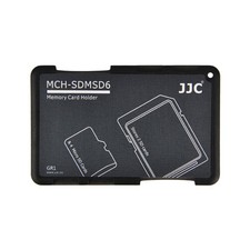JJC MCH-SDMSD6GR Credit Card Size Memory Card Holder for 2x SD 4x Micro SD card
