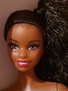 african american barbie doll head
