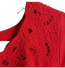 Talbots Dress Womens 2P Red Sheath Dress 3/4 Sleeves Career Old Money Classy