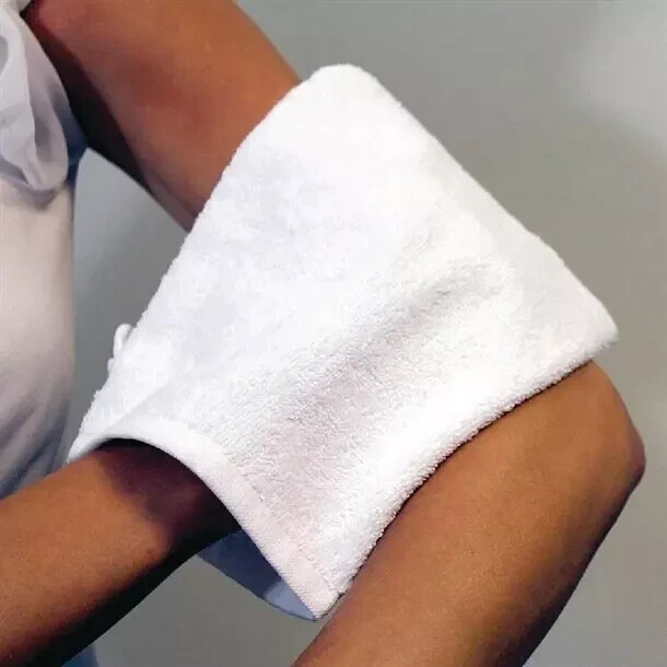 24 x White Premium Cotton Wash Mitts Absorbent Flannel Face Glove Bath