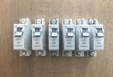 Crabtree Type 1 SB6000 MCBs, 6, 10, 16, 20, 32 & 40A