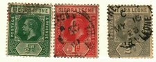 Sierra Leone #103-4, 106 used