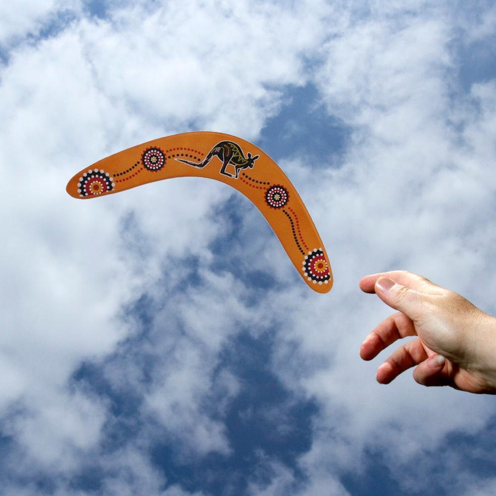 Wooden Boomerang For Teens And Adults V Shaped Boomerang Throw