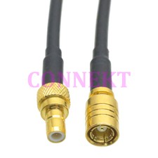 SMB female jack to SMB male plug straight crimp RG174 cable jumper pigtail 100cm