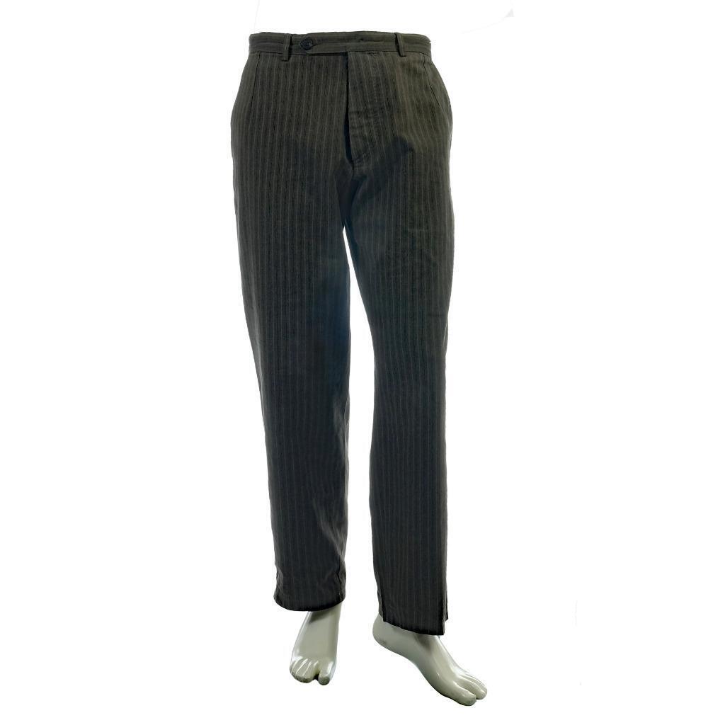 DRIES VAN NOTEN Khaki / Chino Pants Brown Striped Sz. 33 x DRIES VAN NOTEN Khaki / Chino Pants Brown Striped Sz. 33 x