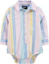 OshKosh B'Gosh Baby Boys' Button-Front Plaid Bodysuit  9M,12M,18M
