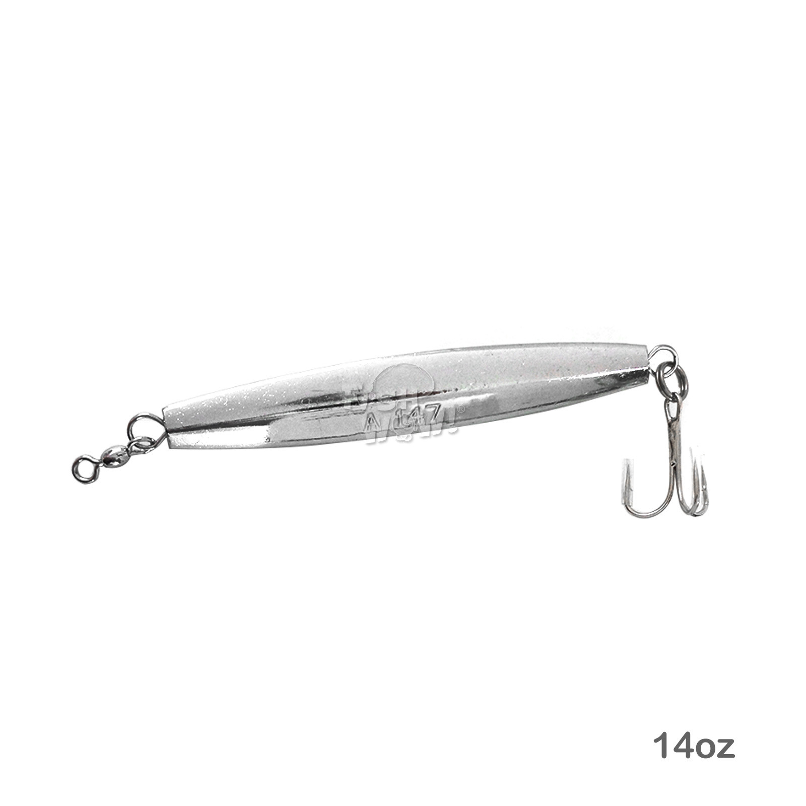 20pcs Fish WOW!® 14oz Diamond Jig Chrome 7/0 Treble Hook 400g Silver Heavy Bait - Image 6