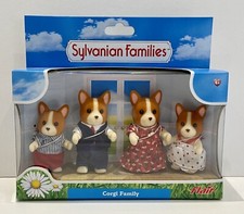 Sylvanian Familes Corgi Family De Pembroke Corgi Family 4630 Flair Neu in OVP Vintage