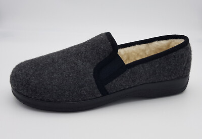 Herren- Hausschuhe Schurwolle warme Füße Gummizug bequeme Hüttenschuhe Puschen