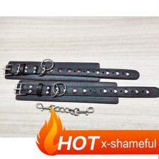 PU Leather Heart Handcuffs Wrist Ankle Cuffs Binding Set Restraint