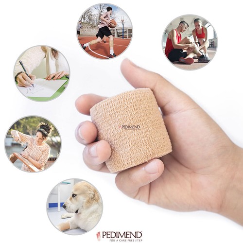 PEDIMEND™ Cohesive Elastic Bandage Self Adhesive Wrist Ankle Gauze Tape 1PC Wrap - Picture 7 of 13