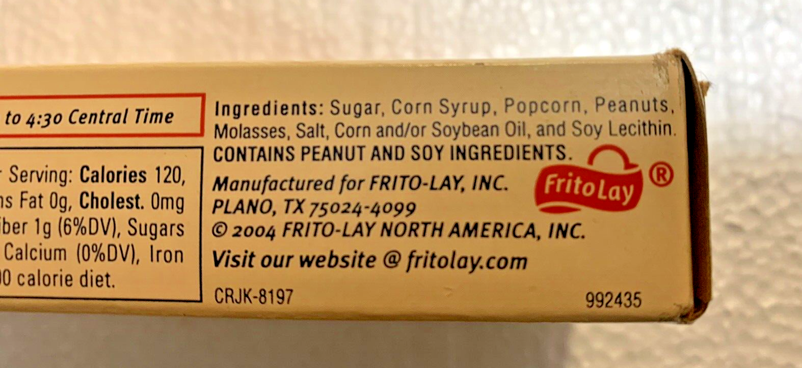 CRACKER JACK Box Collector Series Prize Inside Nut Original Flavor