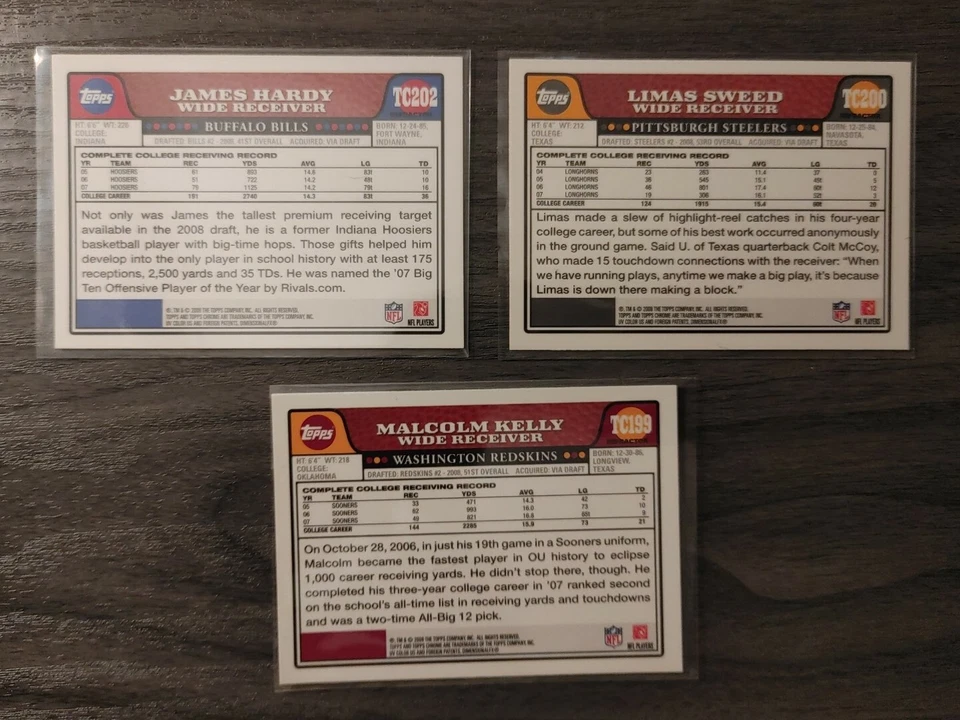 2008 Topps Chrome Refractor base card 201-275.  Pick from drop down - Image 2 of 2