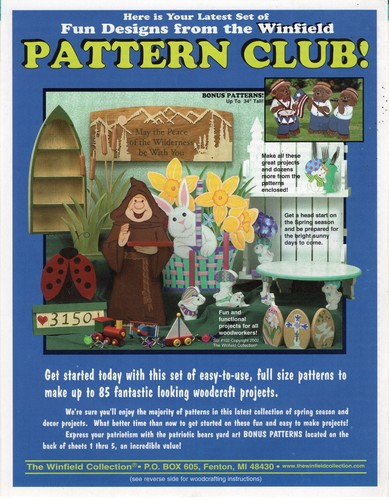 The Winfield Pattern Club Woodcraft Design Patterns ©2002 Set #102 Easter Spring - Picture 3 of 4