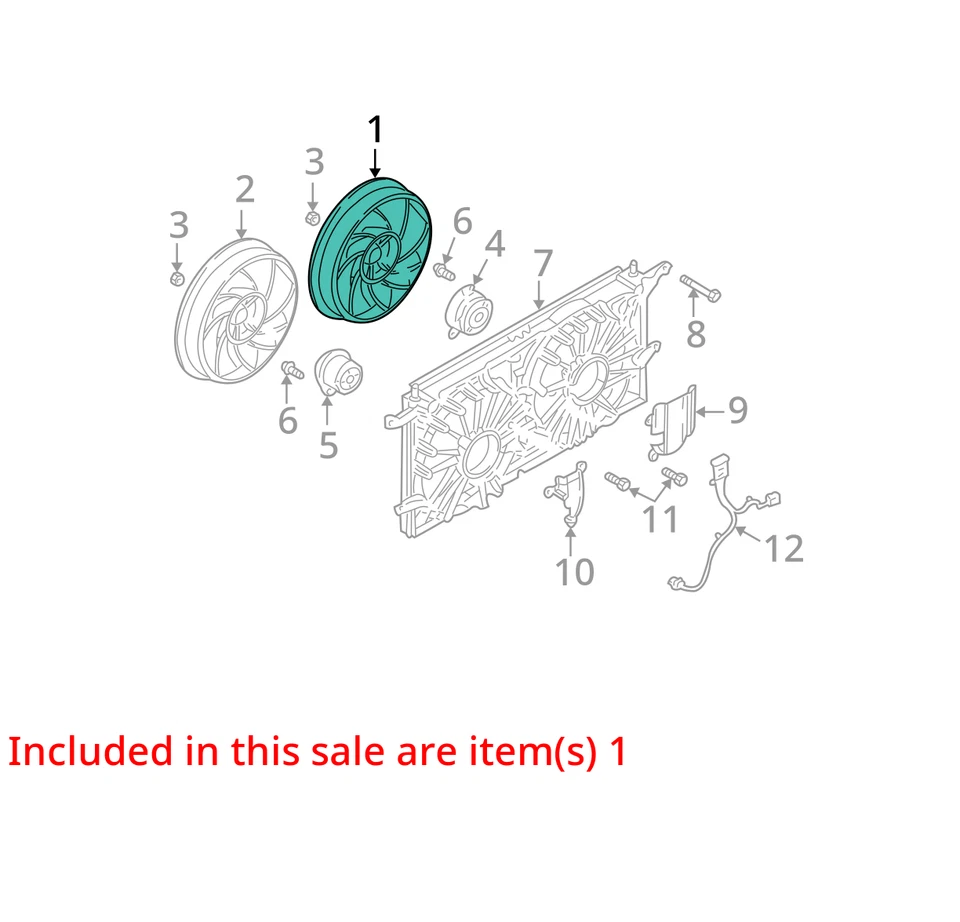 VENTILADOR DE HOJA DE CITA CHEVROLET BUICK VENTURE 2001-2007 10427835 - NUEVO OEM Foto 2 de 3