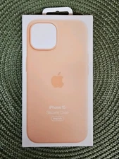 Apple Silicone Case with MagSafe for iPhone 15 6.1" Orange Sorbet A3123 NEW!