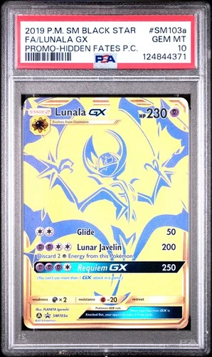 Fa/Lunala Gx SM103a Pokemon Sm Black Star Promo PSA 10