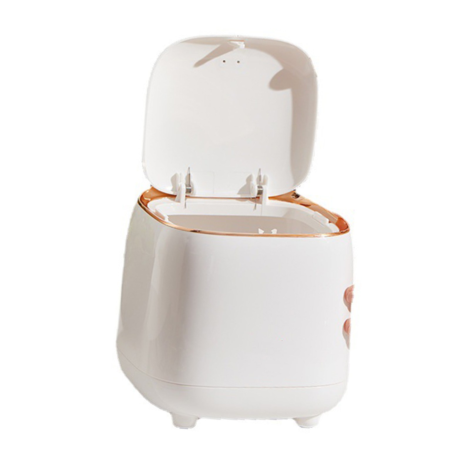 // 2-Pack Push Type Desktop Trash Bin Stylish Double Layer Garbage Container For