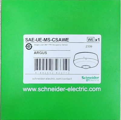 SCHNEIDER ELECTRIC ARGUS SAE-UE-MS-CSAWE Single-Load 360'' PIR Occupancy Sensor