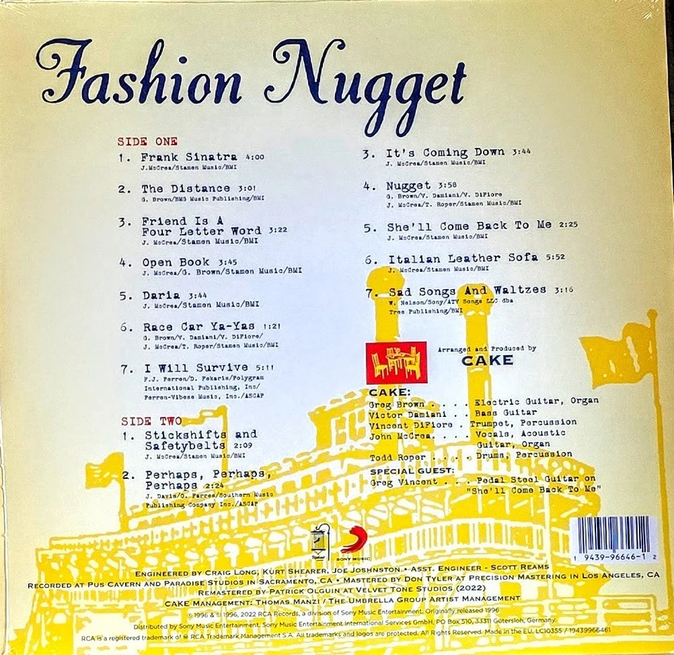CAKE - FASHION NUGGET - 180-GRAM VINYL LP " NEW, SEALED " - Image 2 of 2