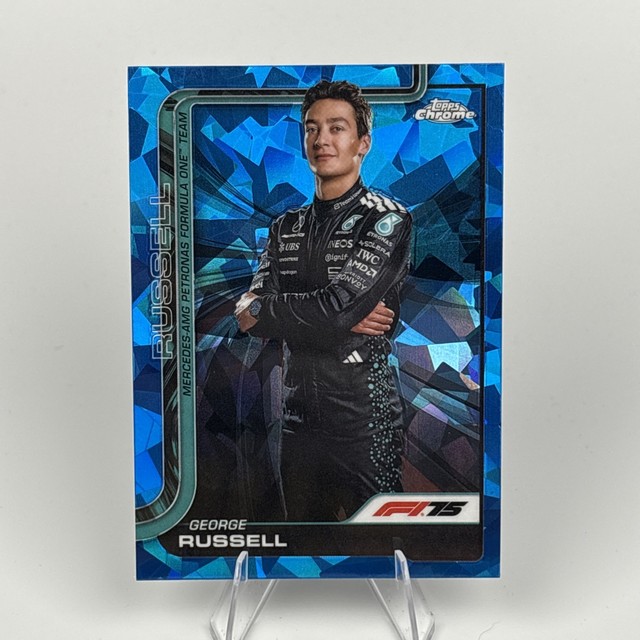 George Russell 2025 Topps Chrome F1 Sapphire Refractor #7 Formula 1
