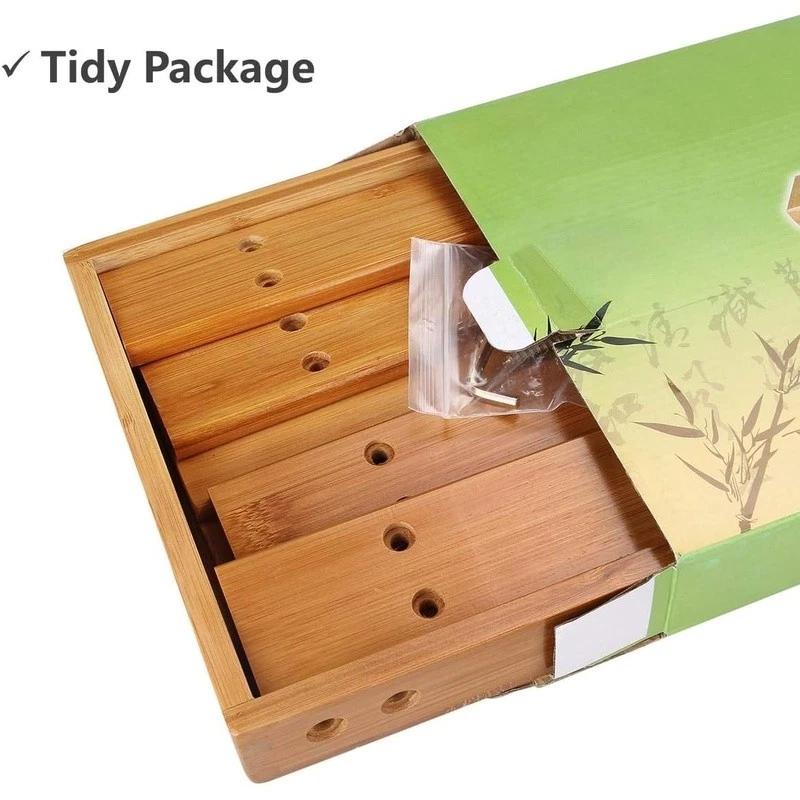 Durable Bamboo Step Stool 10 Inch Multi-purpose Footstool W/ Storage Shelf New - Image 4 of 4