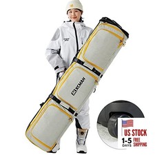 Roller Snowboard Bag with Wheels Adjustable Length  Light Brown