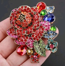 Rose Brooch Pin Fall Fashion jewelry NEW Free Ship 2.8 inch