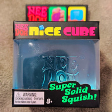 Schylling NeeDoh Nice Cube Blue Squeeze Ball Super Solid Squish Stress Reliever