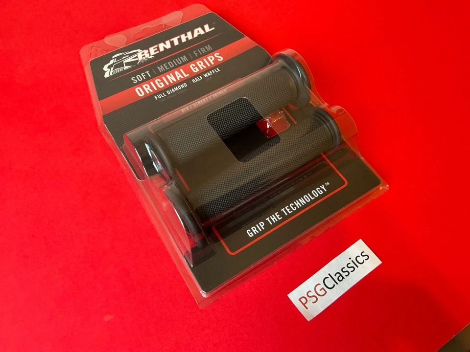 Empuñaduras de manillar Kawasaki ZRX1100 97-01 Renthal negras serie original goma Foto 4 de 4