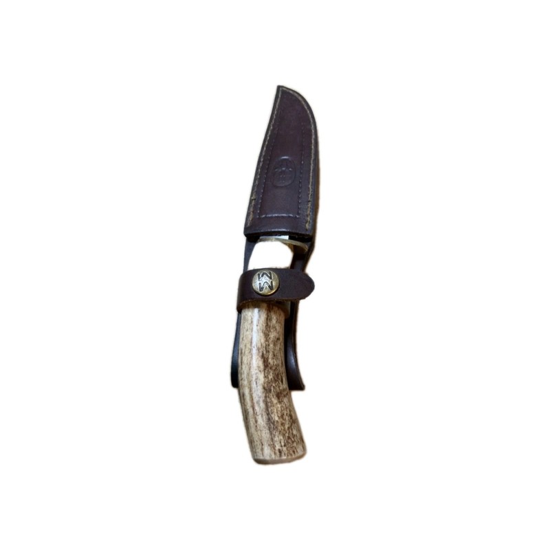 Original Muela Ruko Handmade Fixed Stag Handle Collectable Knife With Leather...