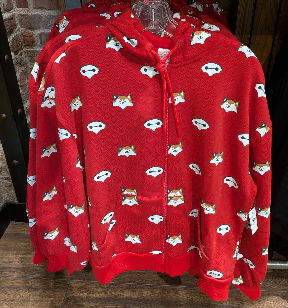 Disney Parks Big Hero 6 Baymax & Mochi Zip Up Hoodie X-SMALL New