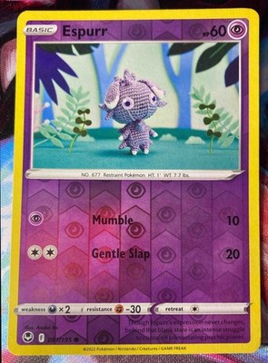 2022 Pokemon Sword & Shield Silver Tempest Espurr #081/195 Reverse Holo