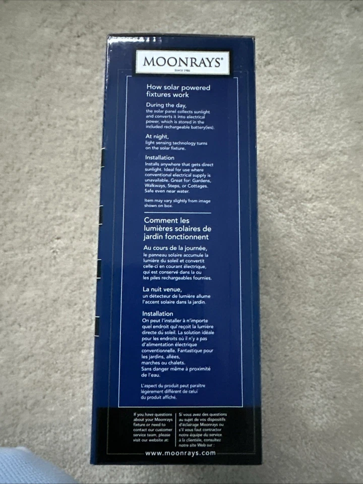 Moonrays Solar Jardín Acento Lef Luz Blanca Foto 4 de 4