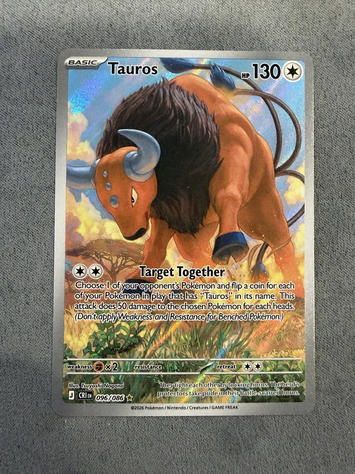 Tauros 096/086 - Chaos Rising Illustration Rare - NM/Mint