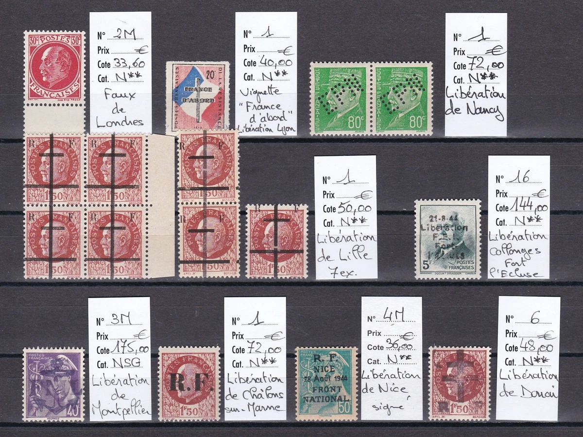 TIMBRE FRANCE LIBÉRATION Légion Tricolore Signé Ref4678 EUR 107,88 - FR