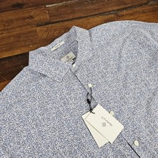 Gant Diamond G Dress Shirt Mens 2XL Geometric Micro Print Amalfi Collar NWT 225